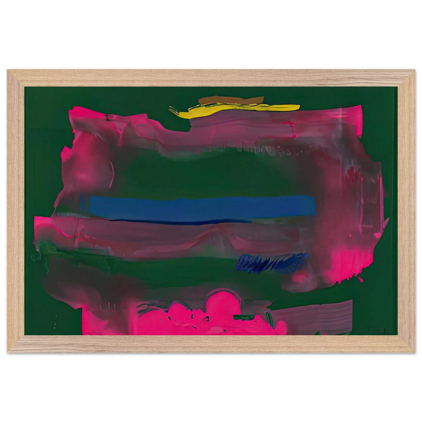Helen Frankenthaler - Reef, 1991- Wall Art - 21x29.7 cm / 8x12" - Premium Wooden Framed Poster With Fine Art Paper-canvas - Wood frame