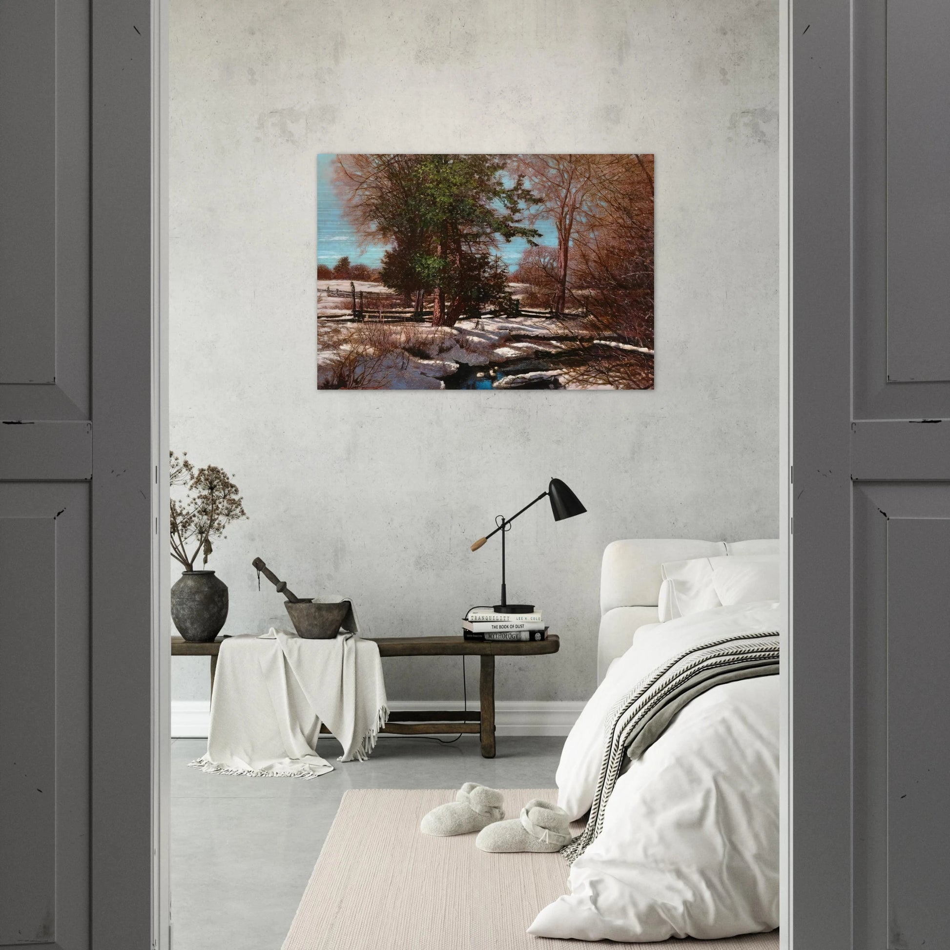 Promise of Spring - 1930 Canada - Frank Johnston Brushed Aluminum Print - 70x100 cm / 28x40 inches | Frank Johnston Aluminum Print | Frank Johnston Prints