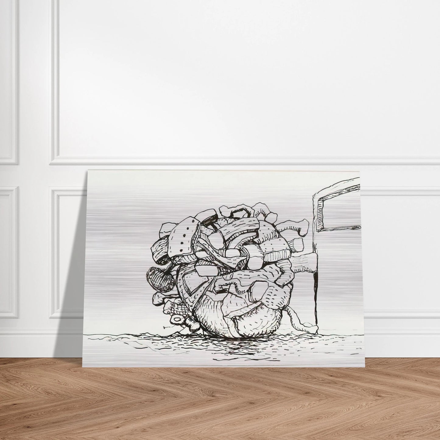 UNTITLED 1 - Philip Guston Brushed Aluminum Print - 70x100 cm / 28x40 inches | Philip Guston Aluminum Print | Philip Guston Prints