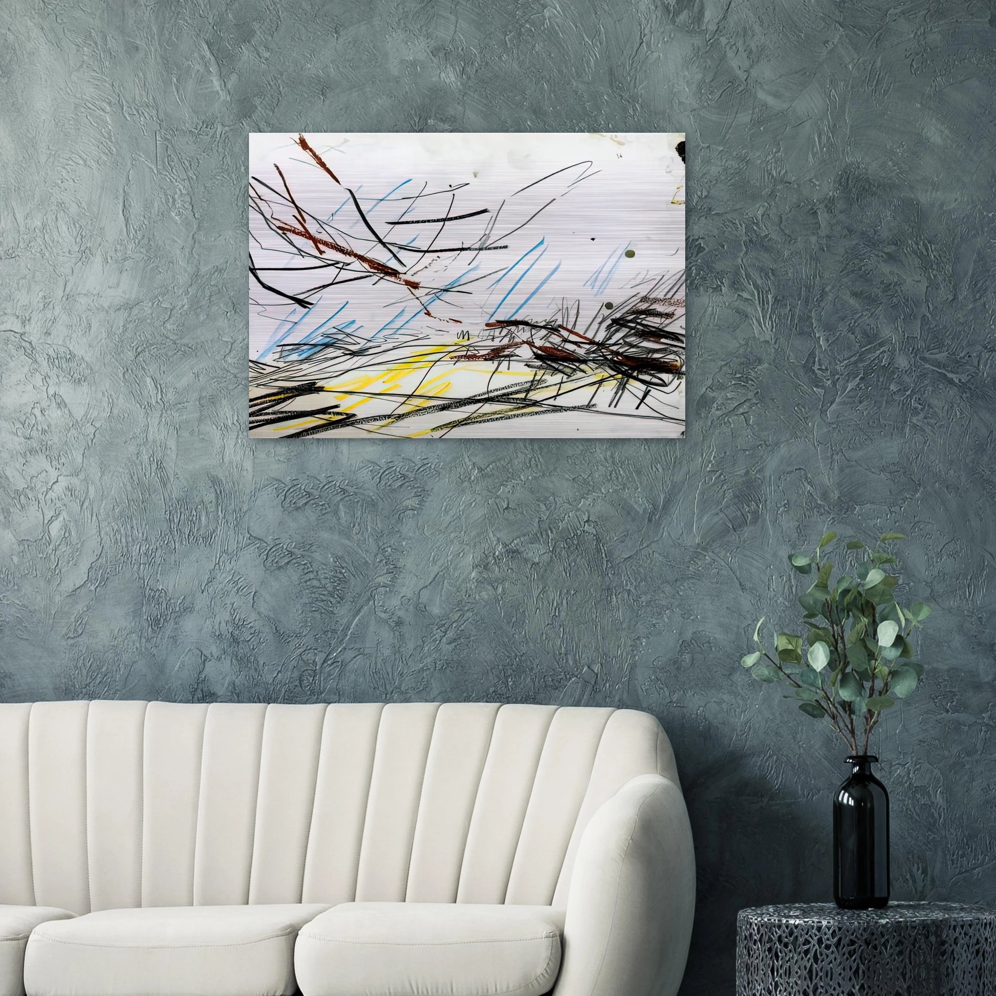 WORKING DRAWING FOR PRIMROSE HILL 1 - Frank Auerbach Brushed Aluminum Print - 70x100 cm / 28x40 inches | Frank Auerbach Aluminum Print | Frank Auerbach Prints