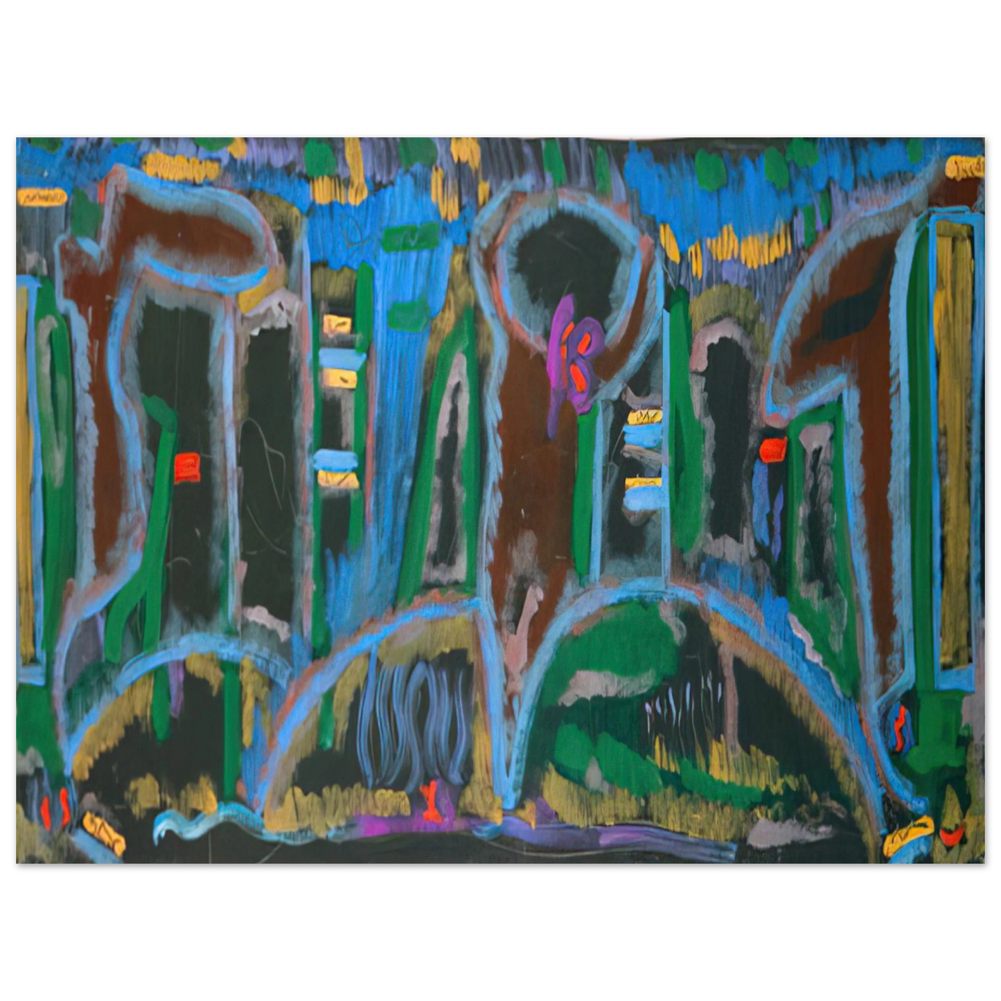 Betty Parsons - Garden in Saint Denis - 1980  75x100 cm / 30x40inches Fine Art Poster