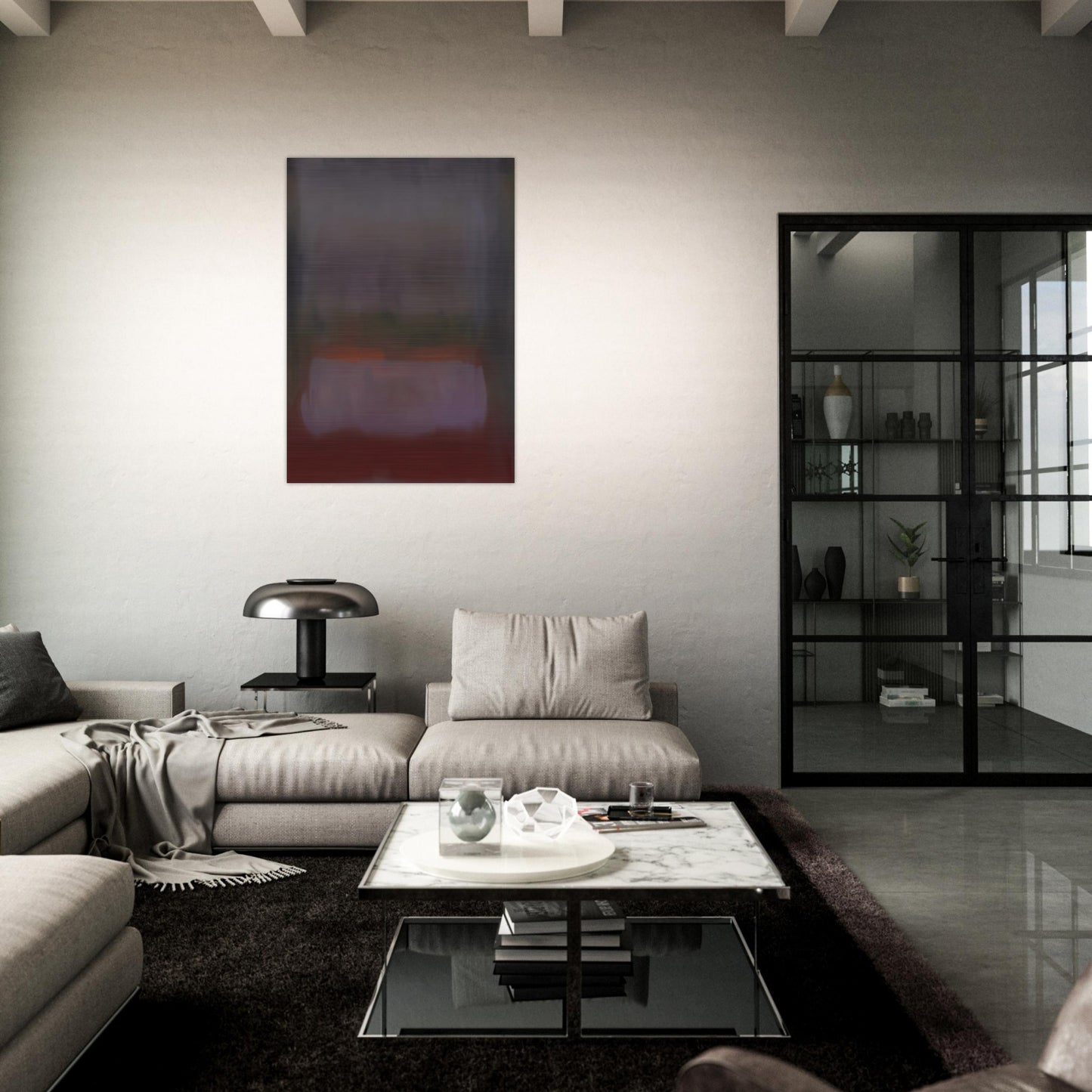 UNTITLED 1967 - Esteban Vicente Brushed Aluminum Print - 70x100 cm / 28x40 inches | Esteban Vicente Aluminum Print | Esteban Vicente Prints
