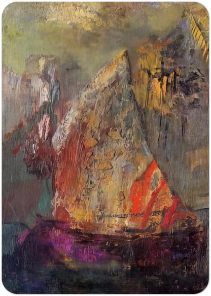 A BOAT 1 By Odilon Redon Pack of 10 Post Cards | Odilon Redon Post Cards | A6 (10.5 x 14.8 cm) - 4.1 x 5.8 inches