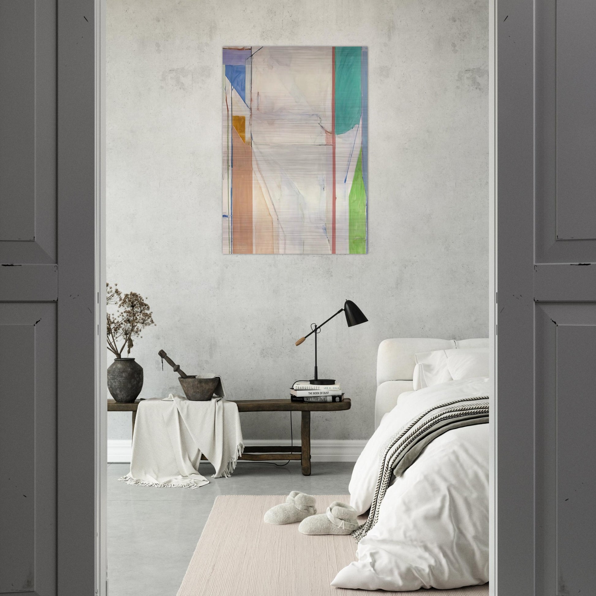 Ocean Park #43 - Richard Diebenkorn Brushed Aluminum Print - 70x100 cm / 28x40 inches | Richard Diebenkorn Aluminum Print | Richard Diebenkorn Prints