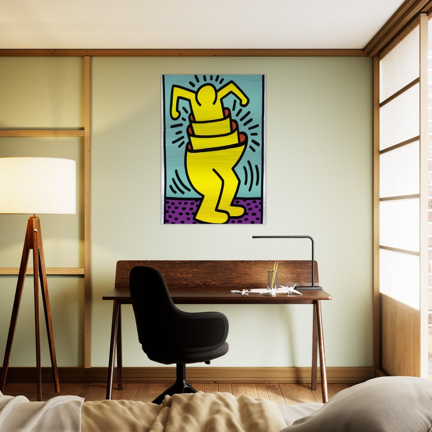 UNTITLED 1989 - Keith Haring Brushed Aluminum Print - 70x100 cm / 28x40 inches | Keith Haring Aluminum Print | Keith Haring Prints