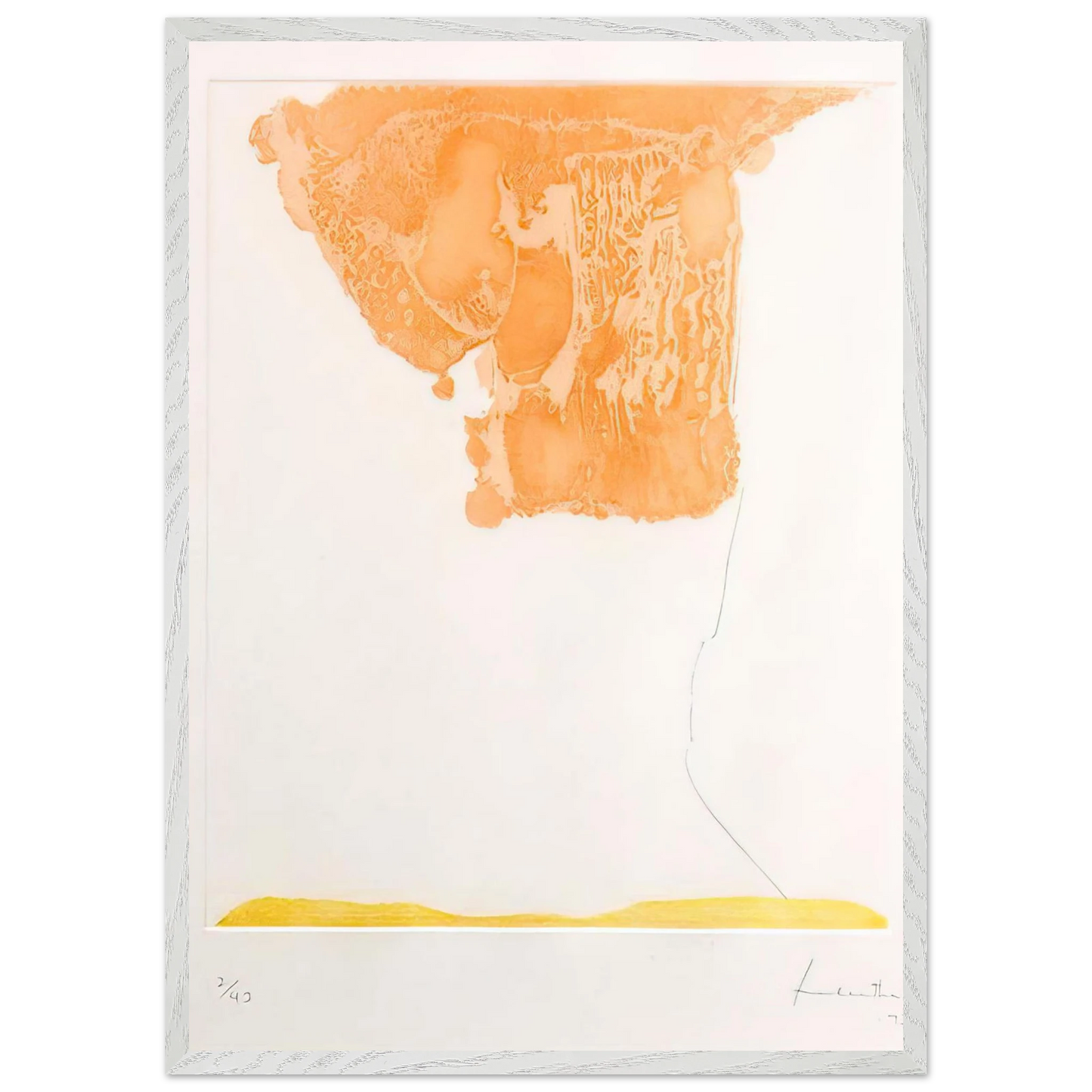 Helen Frankenthaler - Pranzo Italiano - 1973 Wall art - 15x20 cm / 6x8 inches - Premium Wooden Framed Poster With Fine Art Paper-canvas - Wood frame