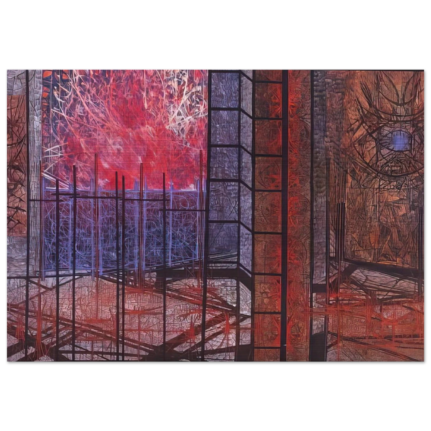 Chronicle - 1964 - Jimmy Ernst Brushed Aluminum Print - 70x100 cm / 28x40 inches | Jimmy Ernst Aluminum Print | Jimmy Ernst Prints