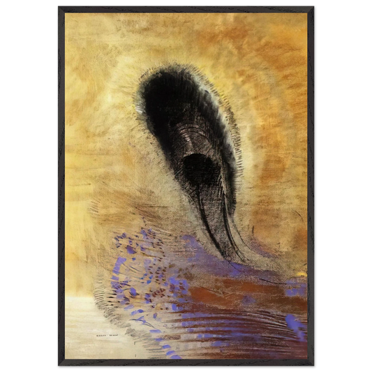 UNDERWATER VISION 1 - Odilon Redon 70x100 cm / 28x40 inches Framed Art Print – Black Wooden Frame