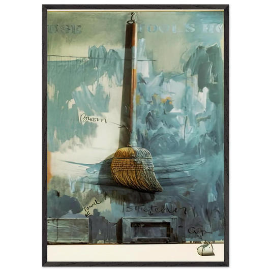 FOOLS HOUSE - Jasper Johns 70x100 cm / 28x40 inches Framed Art Print – Black Wooden Frame