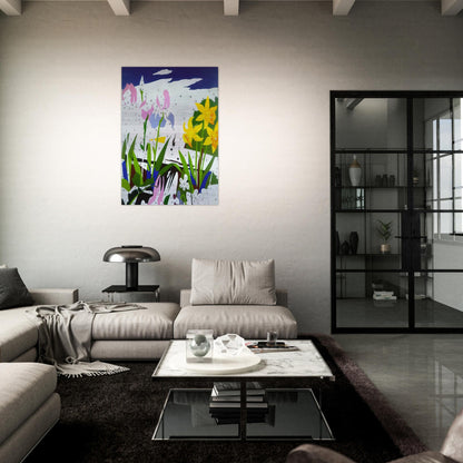 Do It Yourself  Flowers  - Andy Warhol Brushed Aluminum Print - 70x100 cm / 28x40 inches | Andy Warhol Aluminum Print | Andy Warhol Prints
