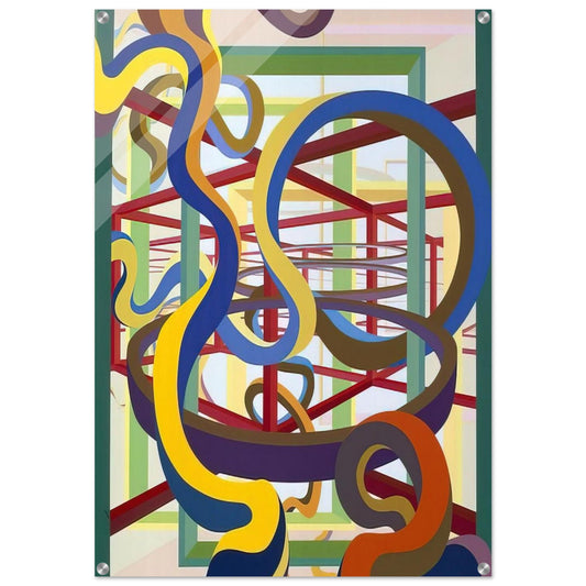 Vorcex IV - Al Held Acrylic Print - 70x100 cm / 28x40″ inches