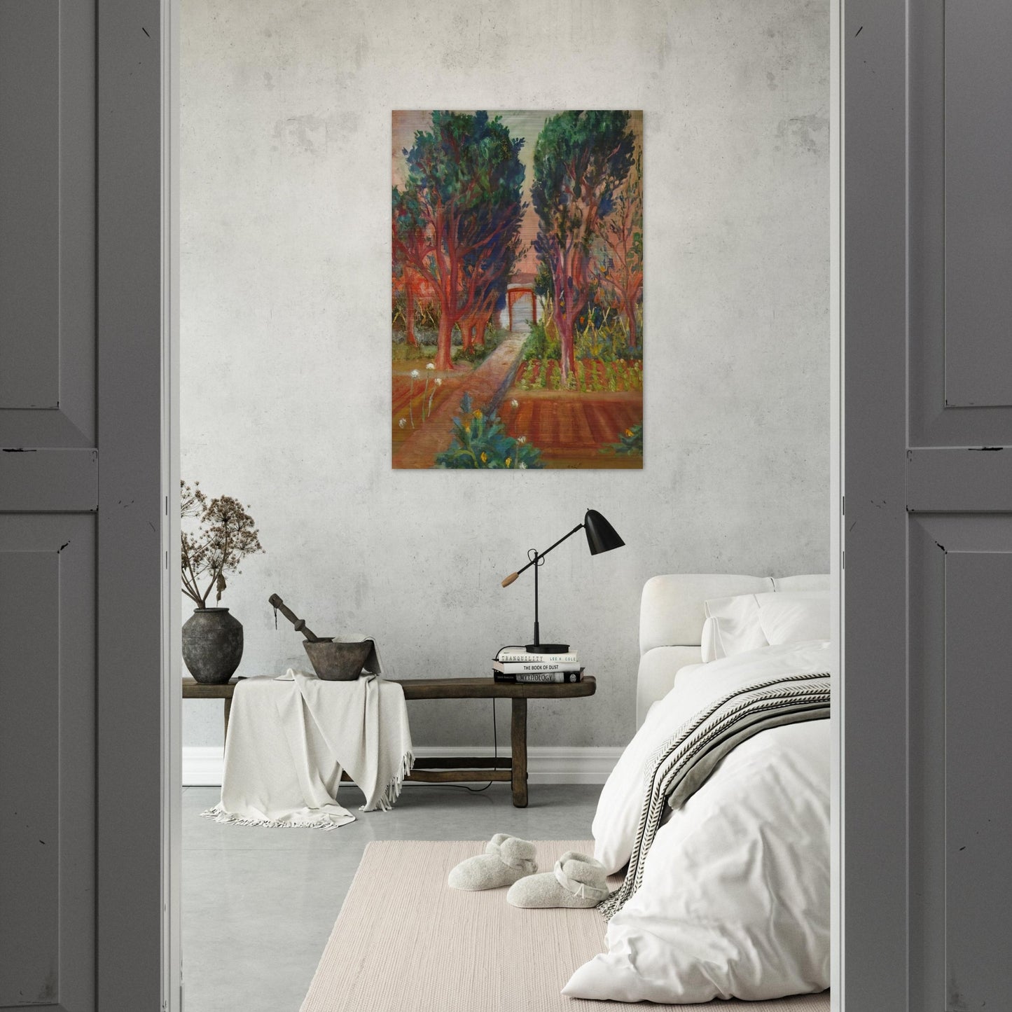 THE VEGETABLE GARDEN OF LLANER - Salvador Dali Brushed Aluminum Print - 70x100 cm / 28x40 inches | Salvador Dali Aluminum Print | Salvador Dali Prints