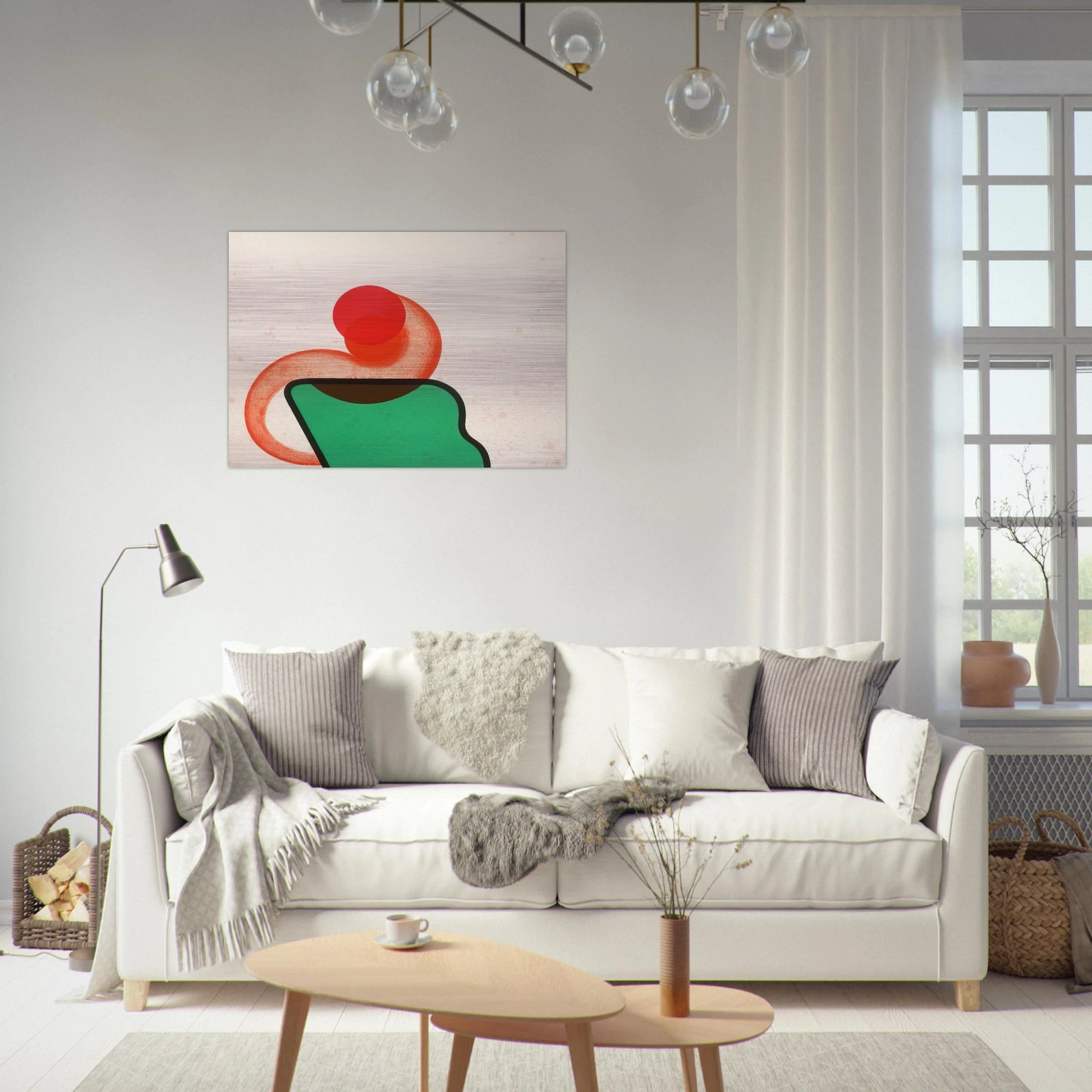 Bedroom - 1968 - Howard Hodgkin Brushed Aluminum Print - 70x100 cm / 28x40 inches | Howard Hodgkin Aluminum Print | Howard Hodgkin Prints