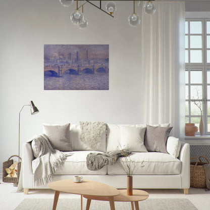 Waterloo Bridge, Sunlight Effect - claude monet Brushed Aluminum Print - 70x100 cm / 28x40 inches | claude monet Aluminum Print | claude monet Prints