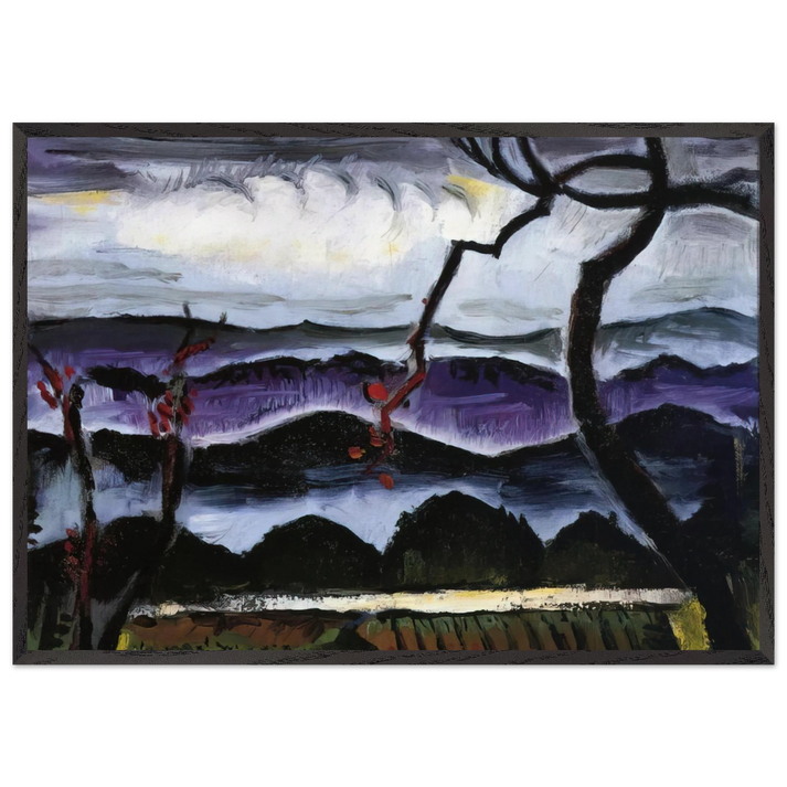 HILLS - Man Ray 70x100 cm / 28x40 inches Framed Art Print – Black Wooden Frame