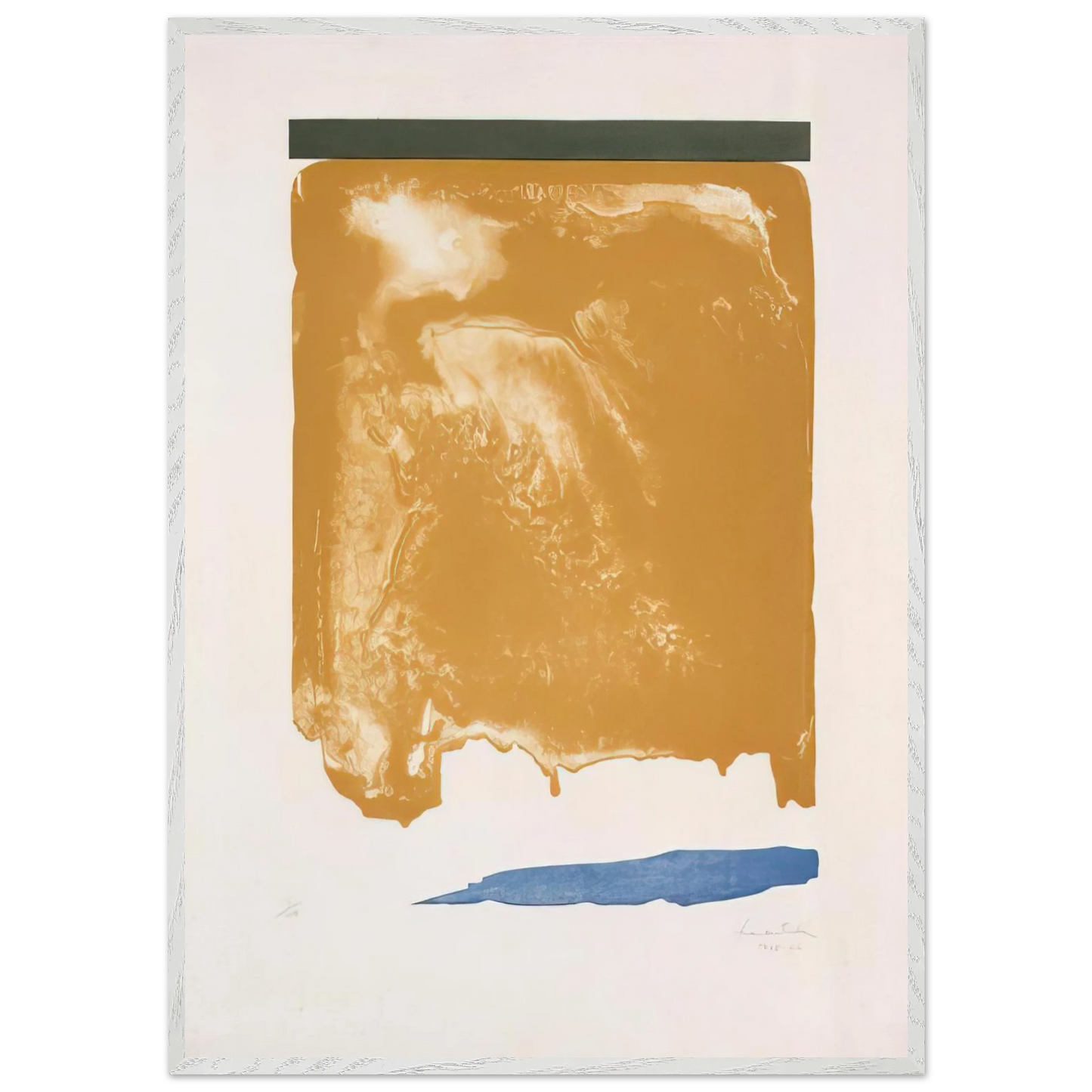 Helen Frankenthaler - Persian Garden - 1966 Wall art - 50x70 cm / 20x28 inches - Premium Wooden Framed Poster With Fine Art Paper-canvas - Black frame