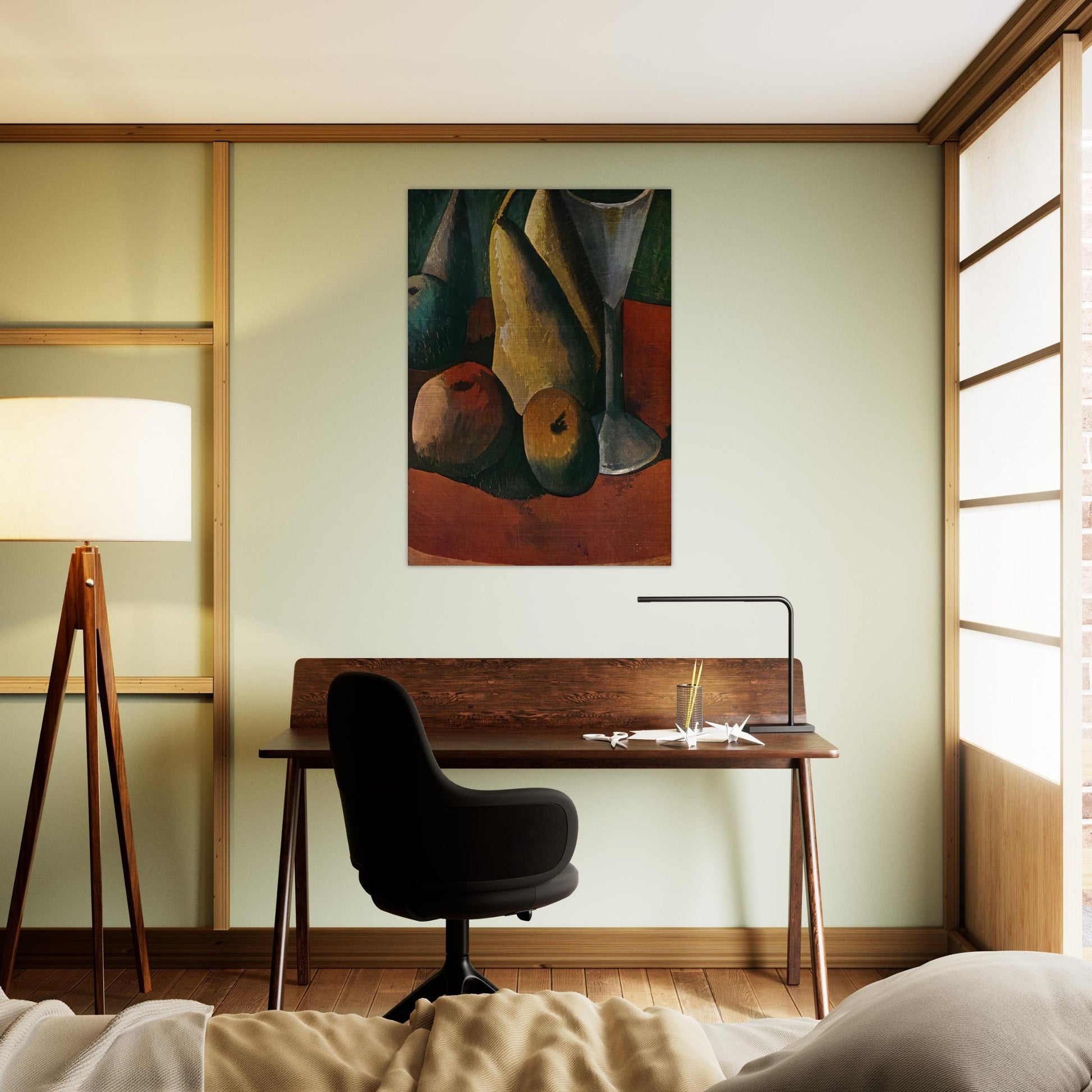 Glass and fruits - Pablo Picasso Brushed Aluminum Print - 70x100 cm / 28x40 inches | Pablo Picasso Aluminum Print | Pablo Picasso Prints