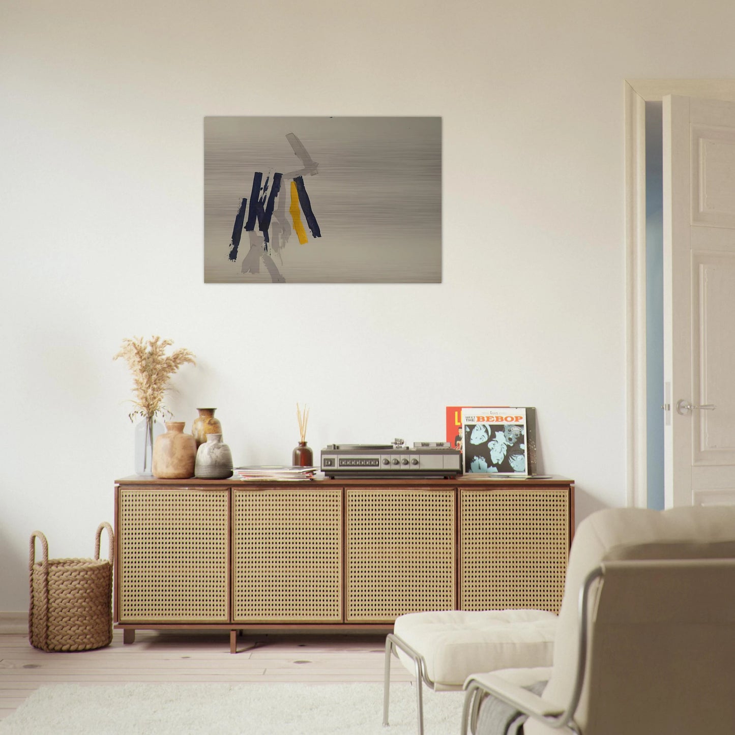 Striped Picture - 1962 - Charlotte Posenenske Brushed Aluminum Print - 70x100 cm / 28x40 inches | Charlotte Posenenske Aluminum Print | Charlotte Posenenske Prints