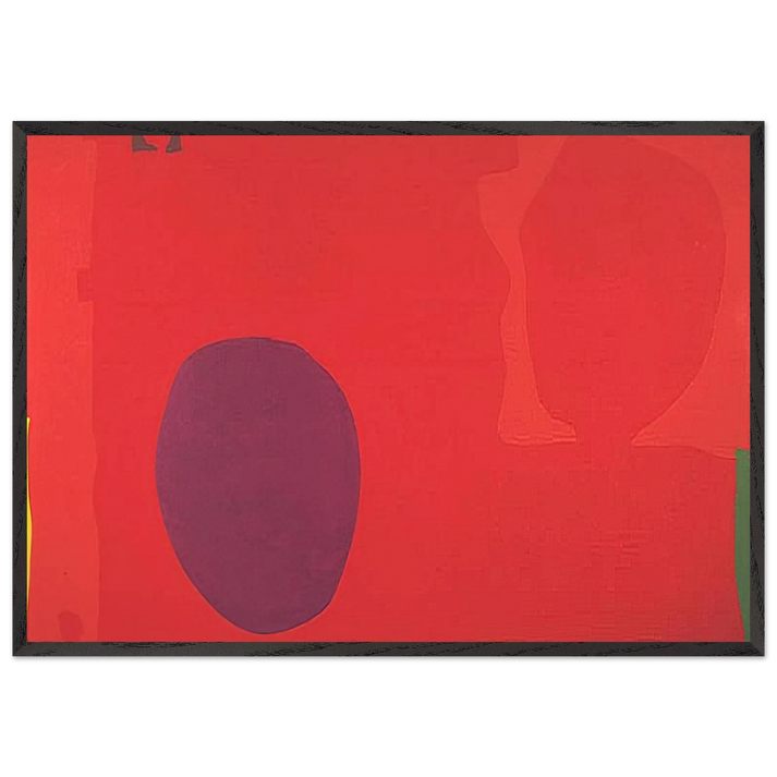Cadmium with Violet Scarlet Emerald Lemon and Venetian - 1969 - Patrick Heron 70x100 cm / 28x40 inches Framed Art Print – Black Wooden Frame