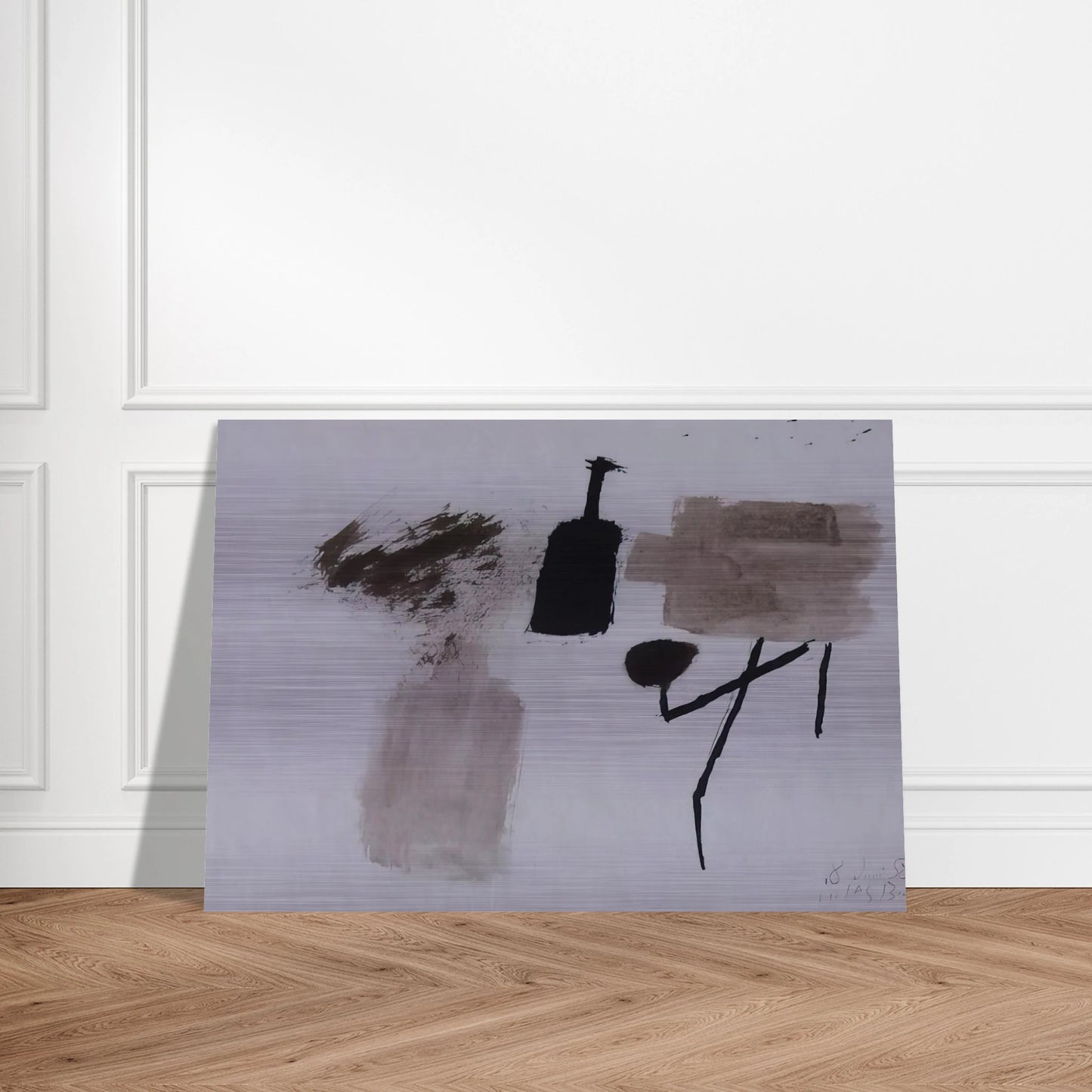 8.7.58 - Julius Bissier Brushed Aluminum Print - 70x100 cm / 28x40 inches | Julius Bissier Aluminum Print | Julius Bissier Prints