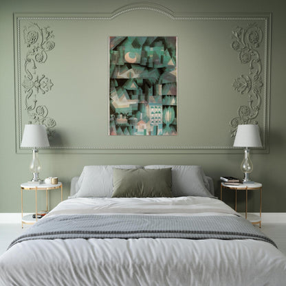 DREAM CITY 1921 - Paul Klee Brushed Aluminum Print - 70x100 cm / 28x40 inches | Paul Klee Aluminum Print | Paul Klee Prints