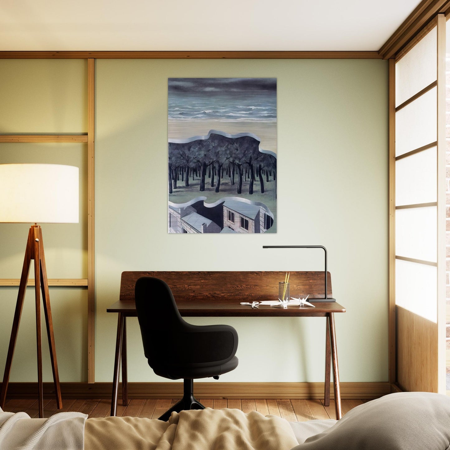 POPULAR PANORAMA 1926 - Rene Magritte Brushed Aluminum Print - 70x100 cm / 28x40 inches | Rene Magritte Aluminum Print | Rene Magritte Prints