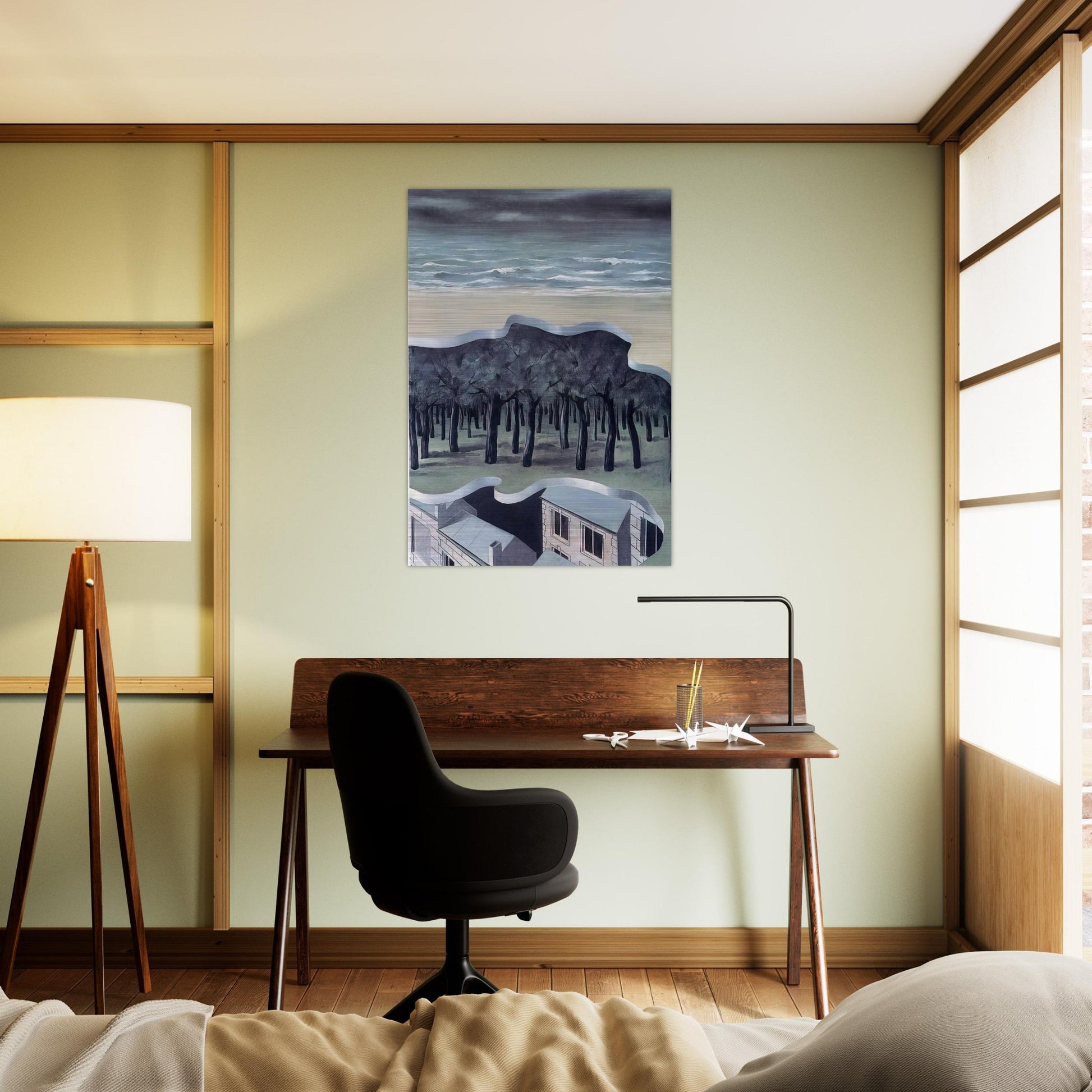 POPULAR PANORAMA 1926 - Rene Magritte Brushed Aluminum Print - 70x100 cm / 28x40 inches | Rene Magritte Aluminum Print | Rene Magritte Prints