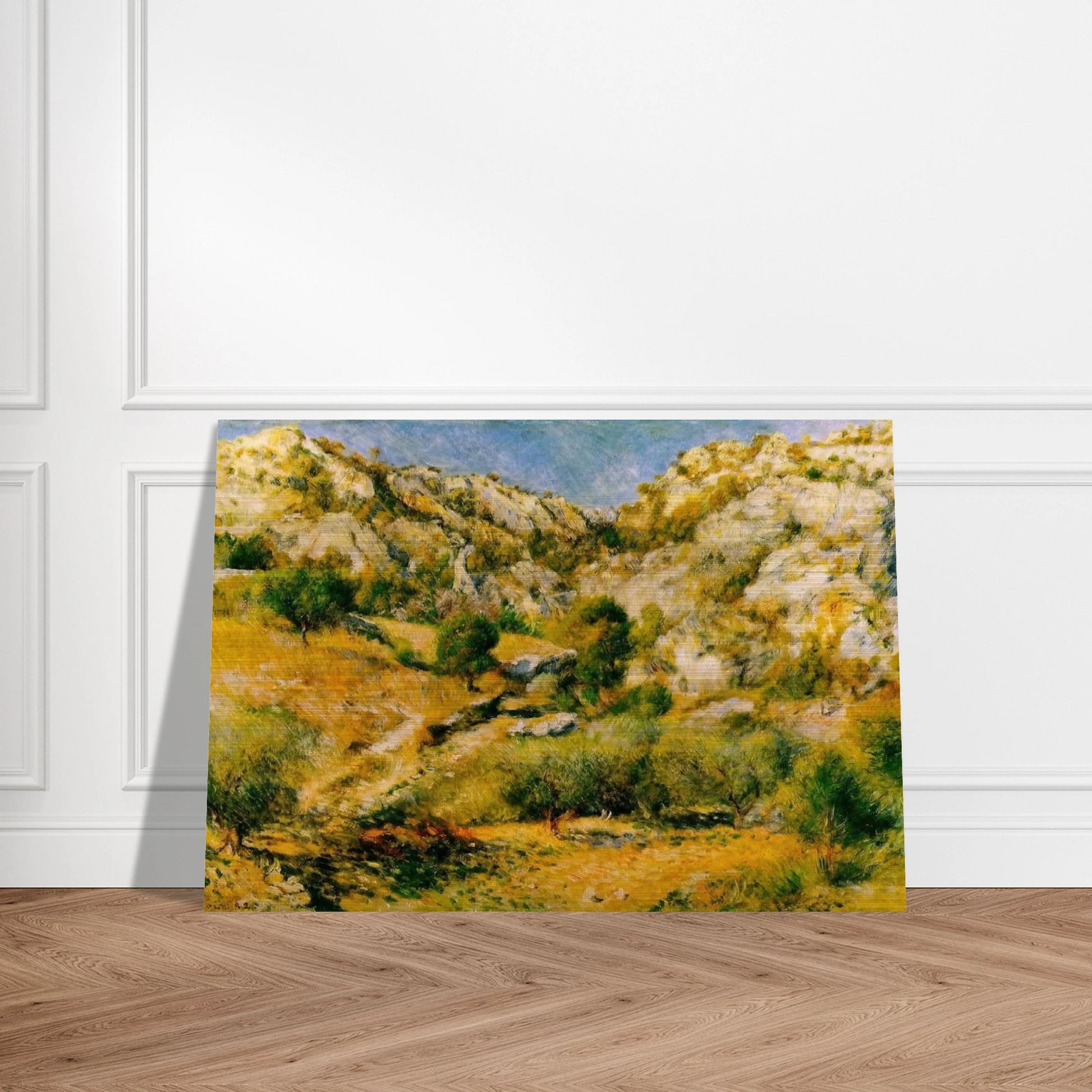 Rocky Craggs at l'Estaque - Pierre-Auguste Renoir Brushed Aluminum Print - 70x100 cm / 28x40 inches | Pierre-Auguste Renoir Aluminum Print | Pierre-Auguste Renoir Prints
