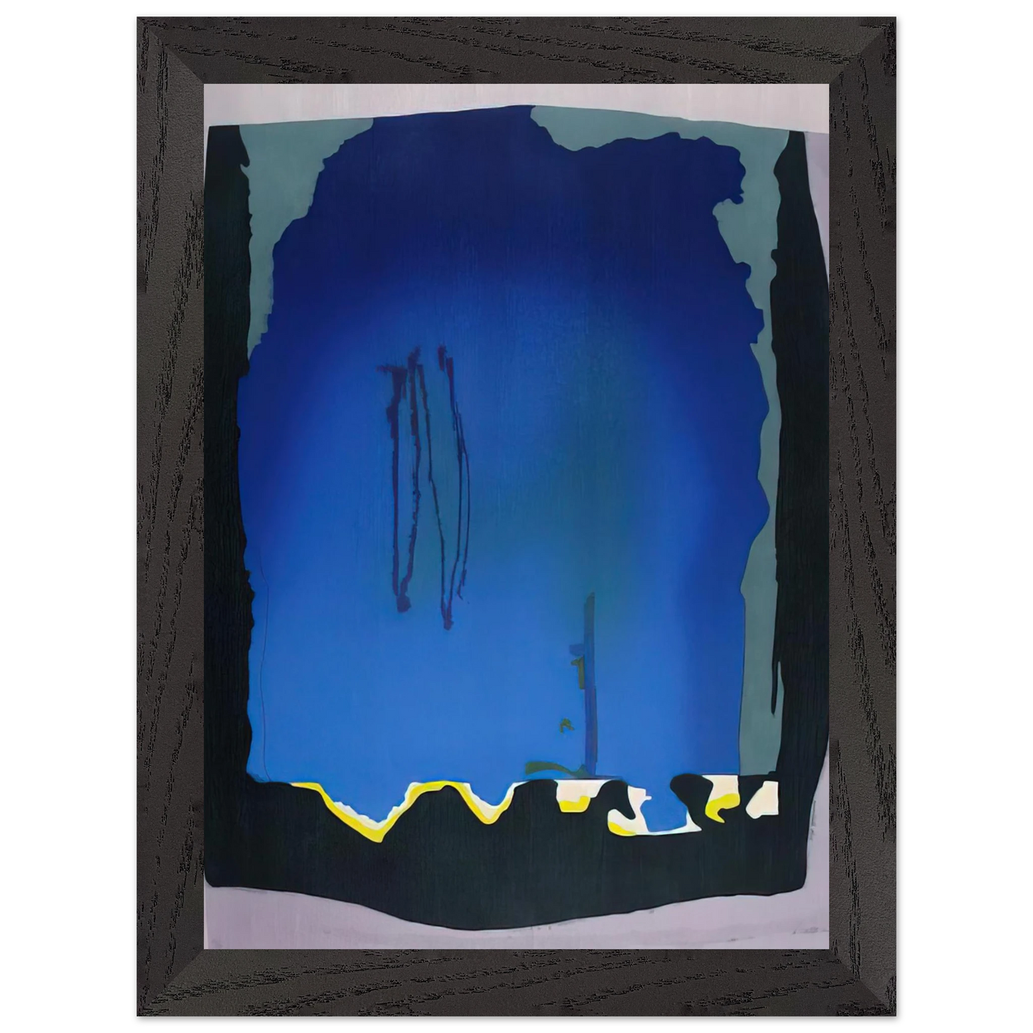 Helen Frankenthaler - Freefall - 1992 Wall art - A3 (29.7 x 42  cm) - Premium Wooden Framed Poster With Fine Art Paper-canvas - White frame