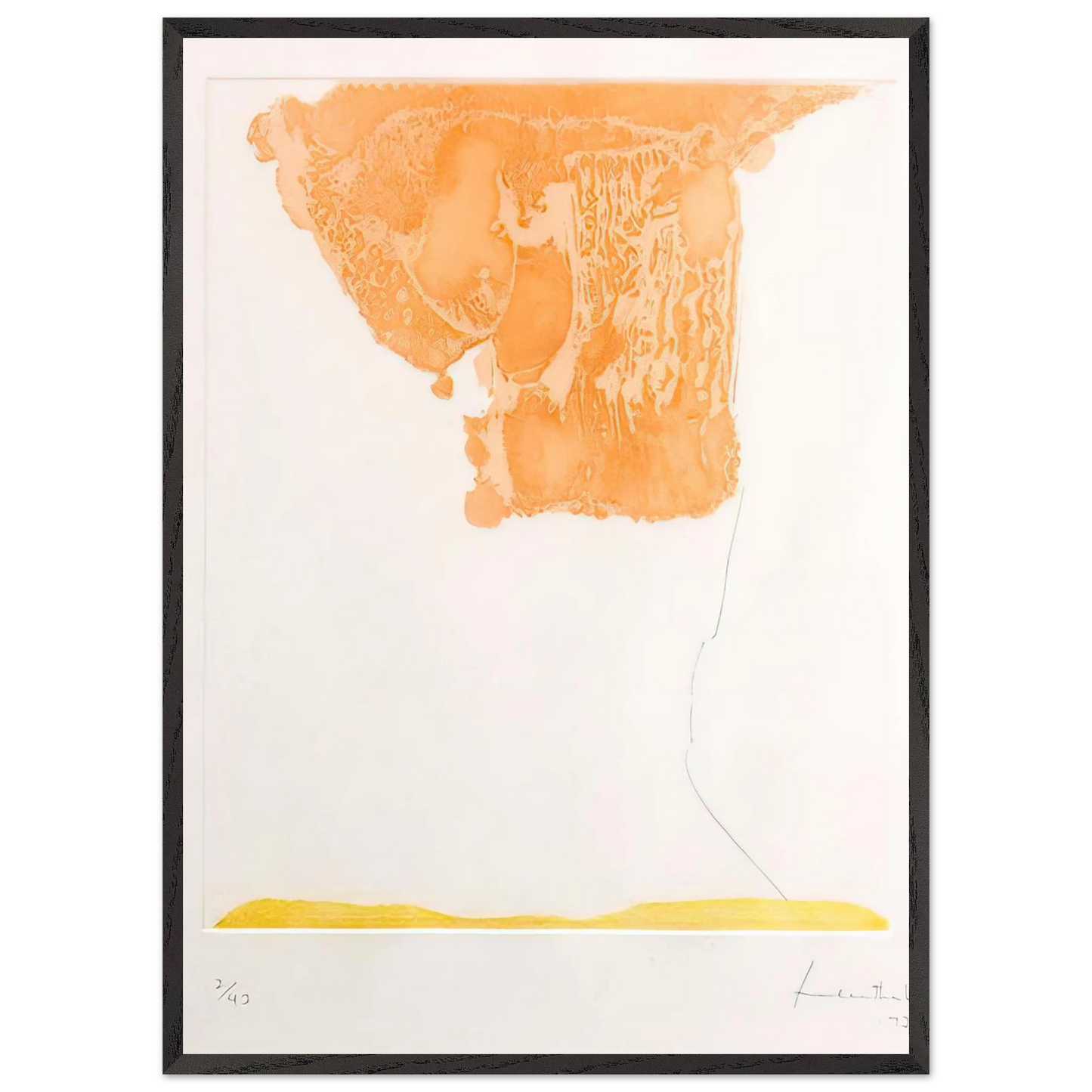 Helen Frankenthaler - Pranzo Italiano - 1973 Wall art - 28x43  cm / XL (11x17 inches) - Fine Art Poster-canvas - -