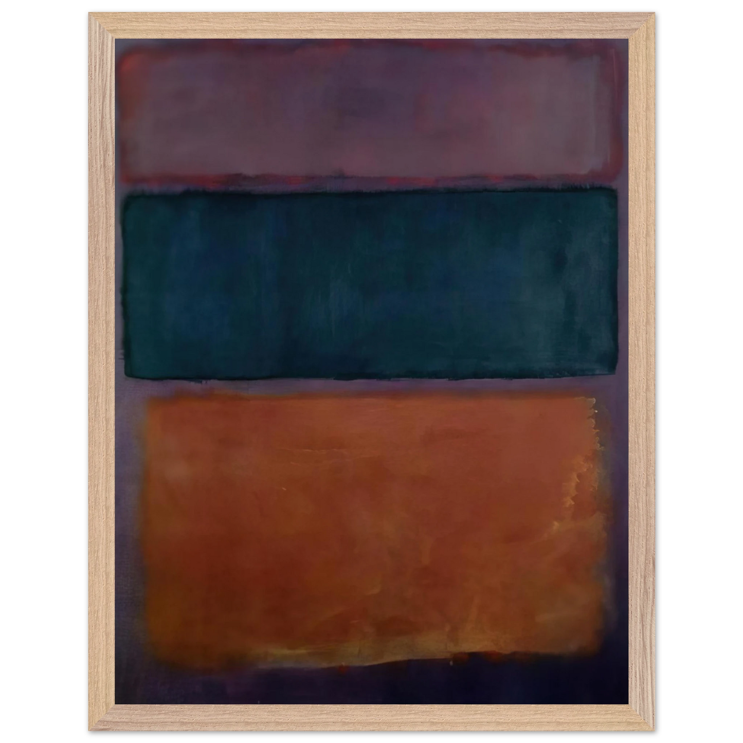 Helen Frankenthaler - Untitled - 1963 Wall art - 60x80 cm / 24x32 inches - Premium Wooden Framed Poster With Fine Art Paper-canvas - Black frame