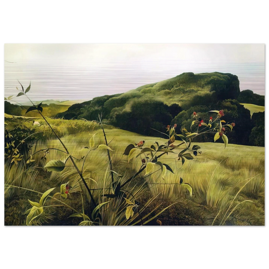 BLACKBERRY PICKER - Andrew Wyeth Brushed Aluminum Print - 70x100 cm / 28x40 inches | Andrew Wyeth Aluminum Print | Andrew Wyeth Prints