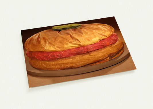 FLOOR BURGER GIANT HAMBURGER 1962 By Claes Oldenburg Pack of 10 Post Cards | Claes Oldenburg Post Cards | A6 (10.5 x 14.8 cm) - 4.1 x 5.8 inches