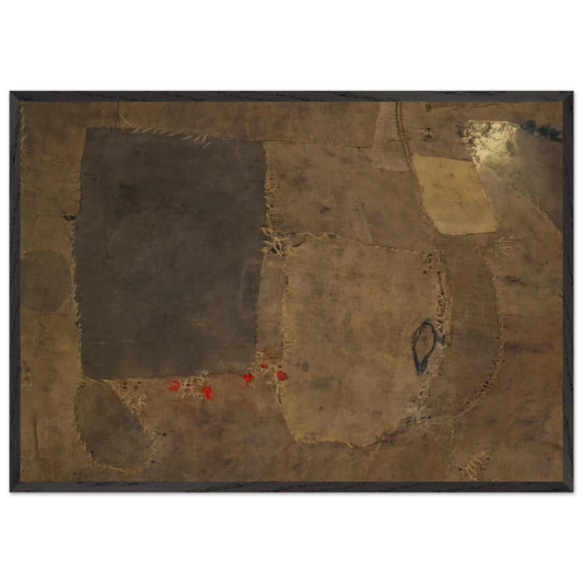 Composition N4 - Alberto Burri 70x100 cm / 28x40 inches Framed Art Print – Black Wooden Frame