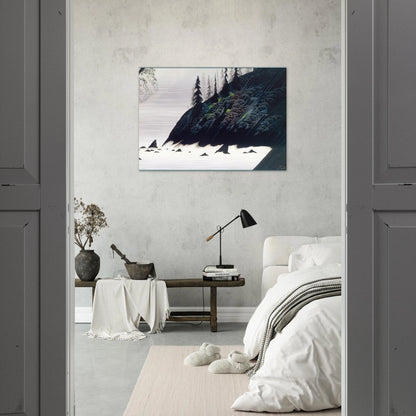 Spruce Redwoods and Pine - Eyvind Earle Brushed Aluminum Print - 70x100 cm / 28x40 inches | Eyvind Earle Aluminum Print | Eyvind Earle Prints