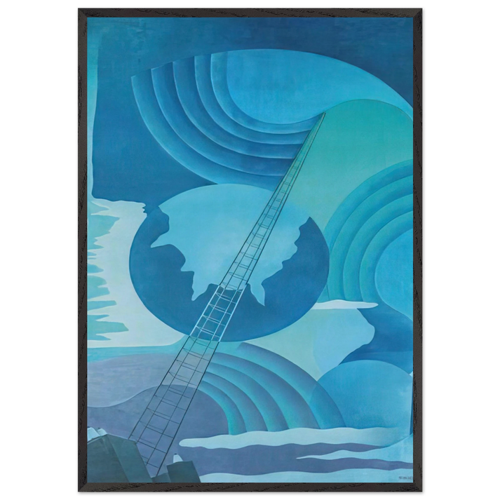 Synthesis of Radio Communications - 1933 - 1934 Palermo Sicily Italy - Benedetta Cappa 70x100 cm / 28x40 inches Framed Art Print – Black Wooden Frame