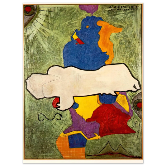 Jasper Johns - GREEN ANGEL  75x100 cm / 30x40inches Fine Art Poster