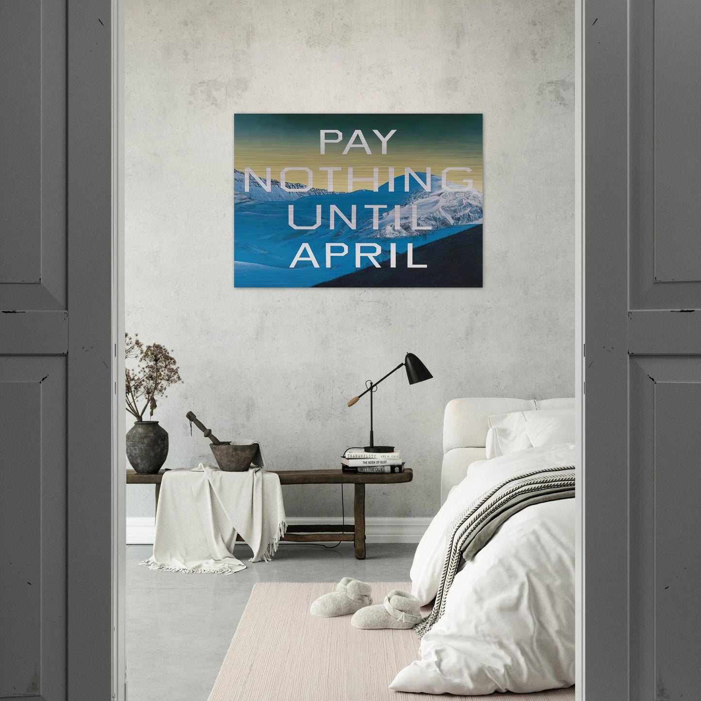 PAY NOTHING UNTIL APRIL 2003 - Edward Ruscha Brushed Aluminum Print - 70x100 cm / 28x40 inches | Edward Ruscha Aluminum Print | Edward Ruscha Prints