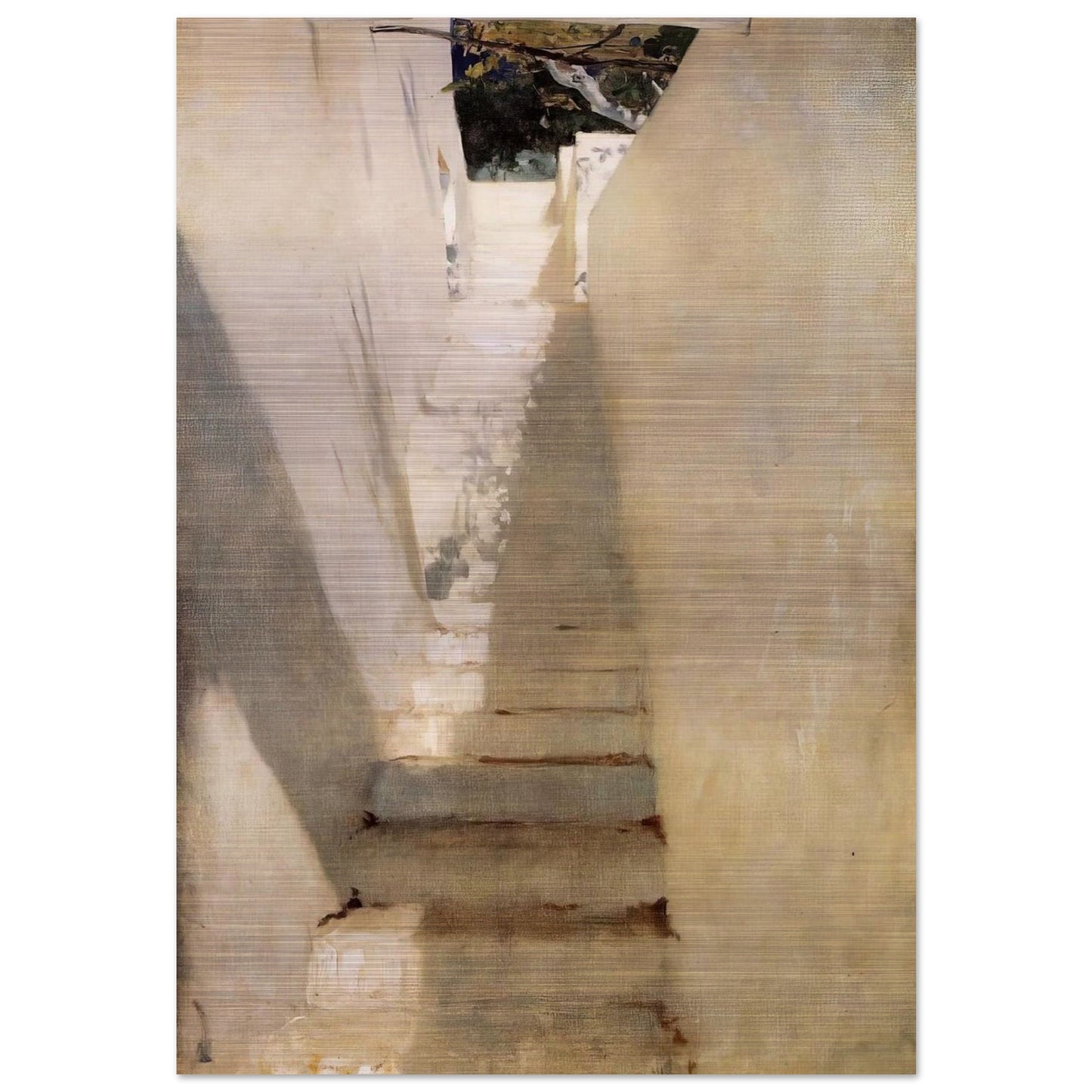 Staircase in Capri - John Singer Sargent Brushed Aluminum Print - 70x100 cm / 28x40 inches | John Singer Sargent Aluminum Print | John Singer Sargent Prints