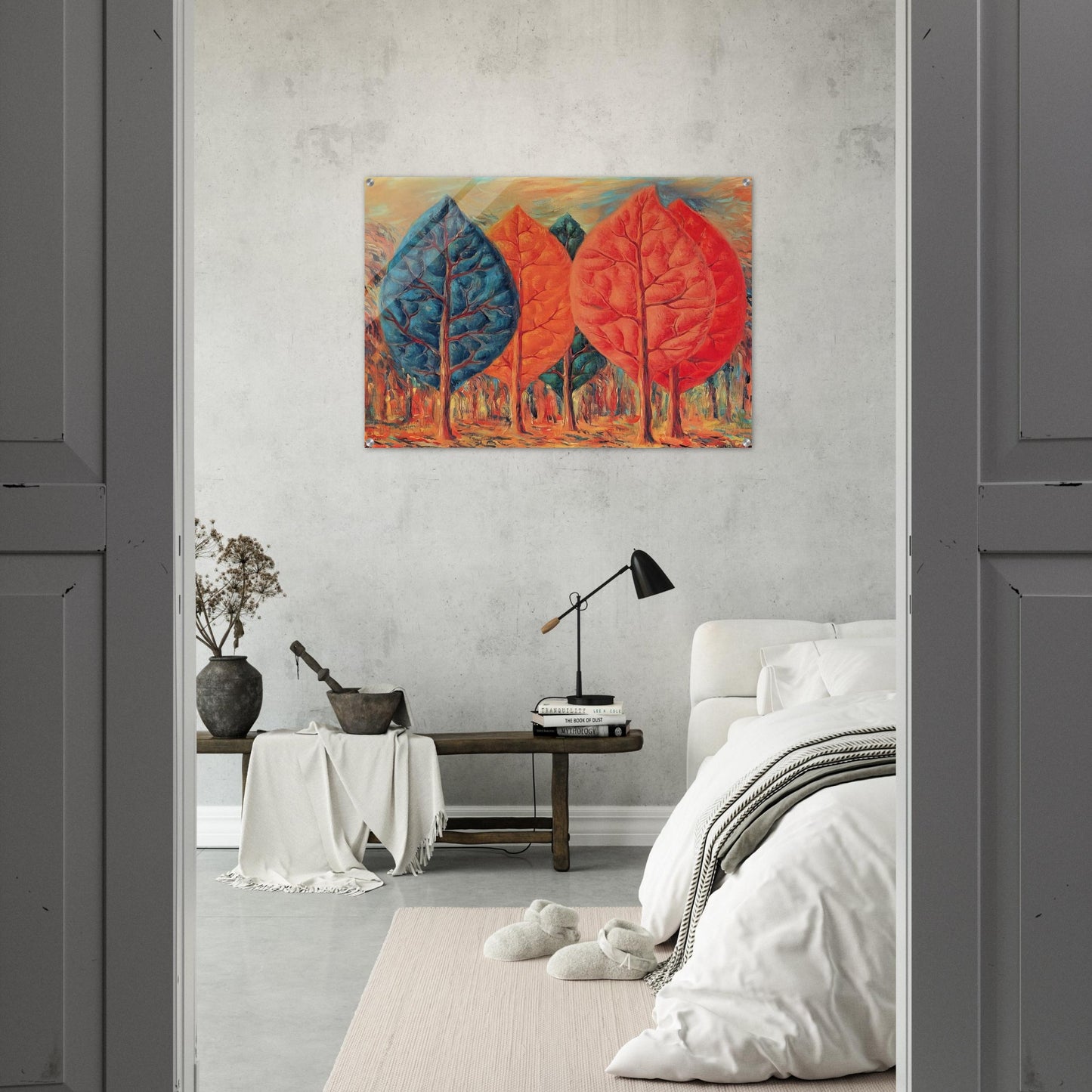 THE FIRE 1943 - Rene Magritte Acrylic Print - 70x100 cm / 28x40″ inches | Rene Magritte Wall Art | Rene Magritte Prints