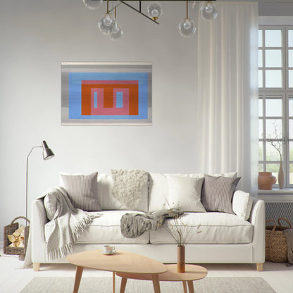 ADOBE VARIANT LUMINOUS DAY 1952 - Josef Albers Brushed Aluminum Print - 70x100 cm / 28x40 inches | Josef Albers Aluminum Print | Josef Albers Prints