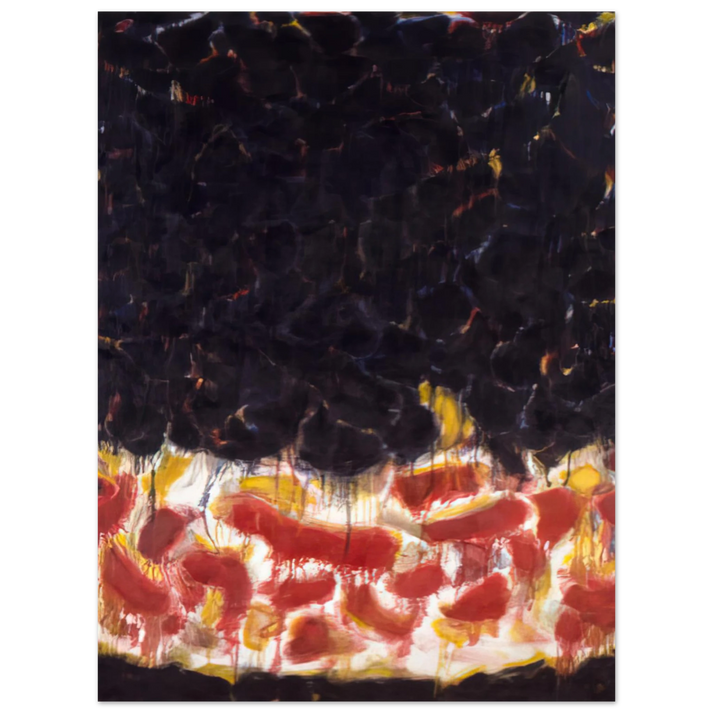 Sam Francis - Red and Black  75x100 cm / 30x40inches Fine Art Poster
