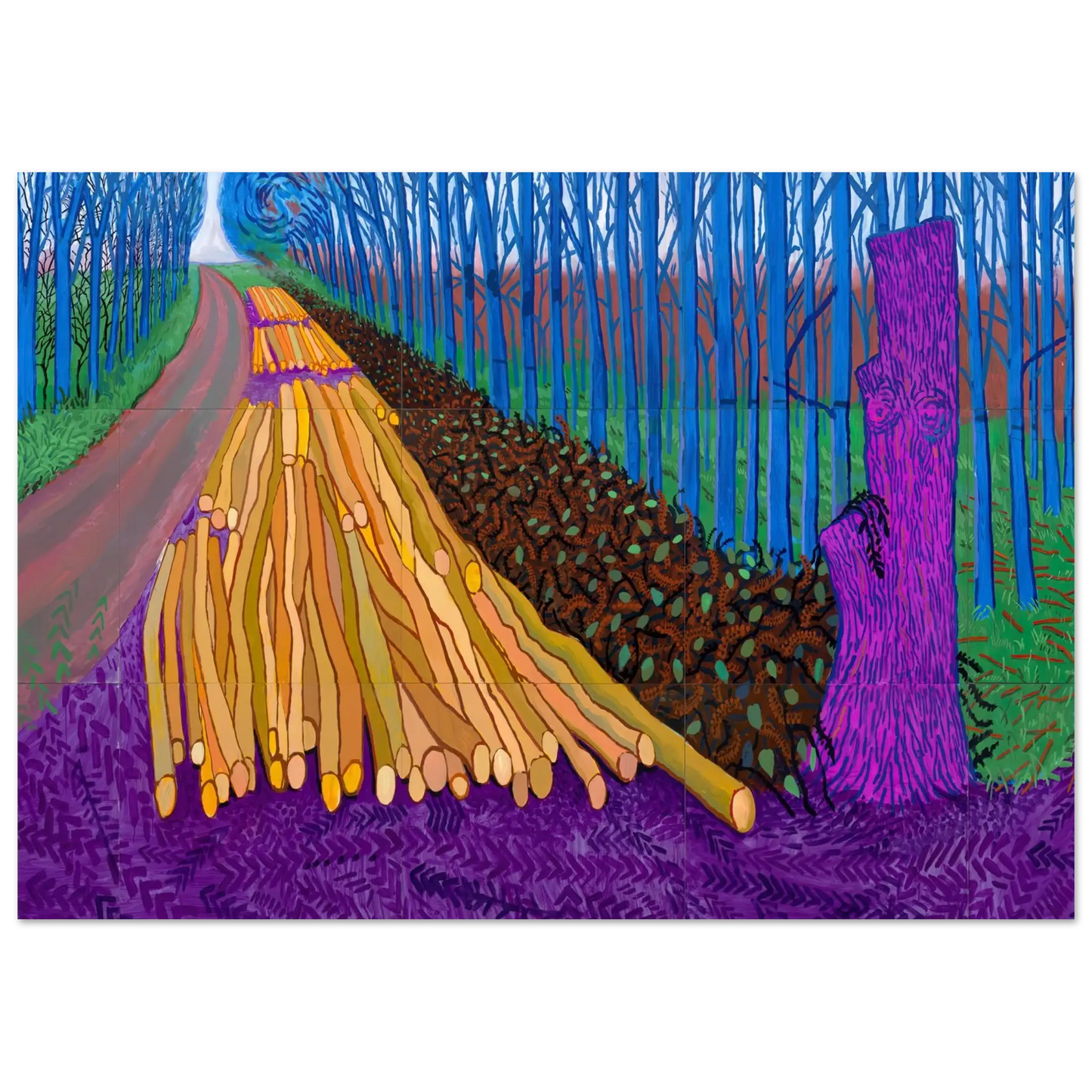 David Hockney - David Hockney Wall art - 20x25 cm / 8x10 Inches - Premium Wooden Framed Poster With Fine Art Paper - Black frame