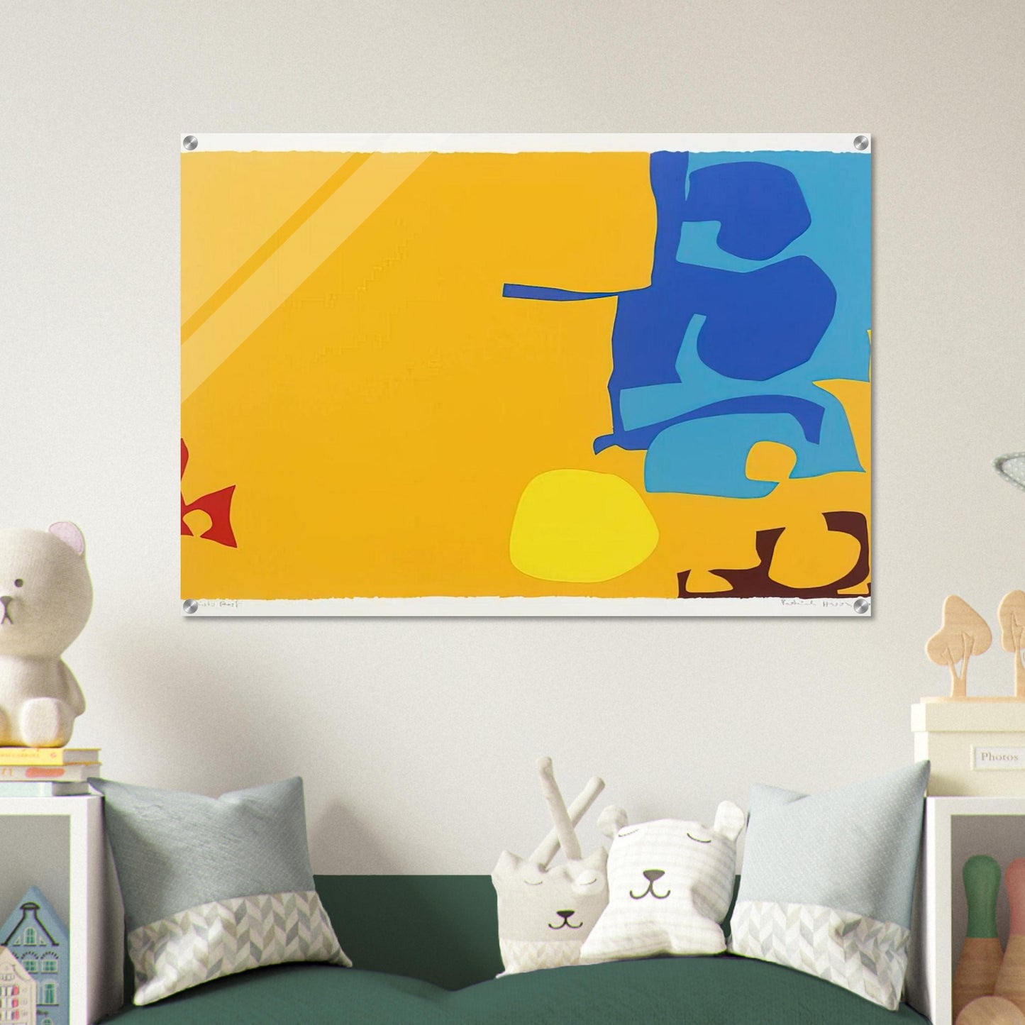Blues Dovetailed in Yellow - 1970 - Patrick Heron Acrylic Print - 70x100 cm / 28x40″ inches