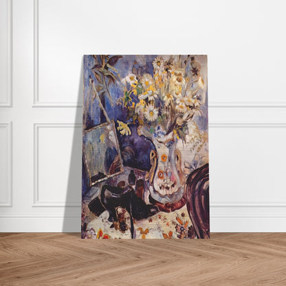 Still life with shoe and mirror - 1906 - Natalia Goncharova Brushed Aluminum Print - 70x100 cm / 28x40 inches | Natalia Goncharova Aluminum Print | Natalia Goncharova Prints