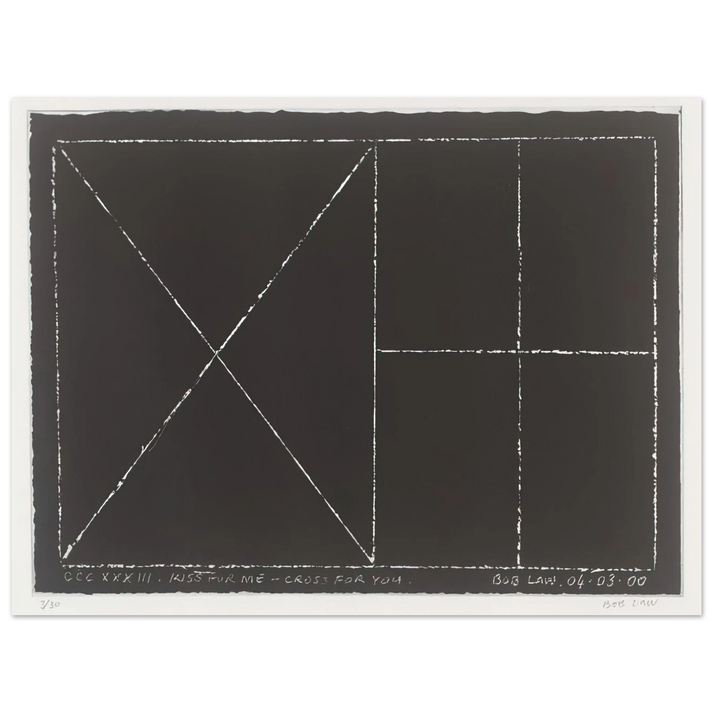 Bob Law - Kiss for Me - Cross for You - 2000  75x100 cm / 30x40inches Fine Art Poster
