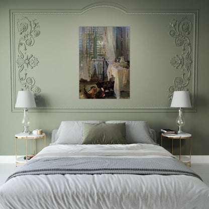 A Hotel Room - John Singer Sargent Brushed Aluminum Print - 70x100 cm / 28x40 inches | John Singer Sargent Aluminum Print | John Singer Sargent Prints