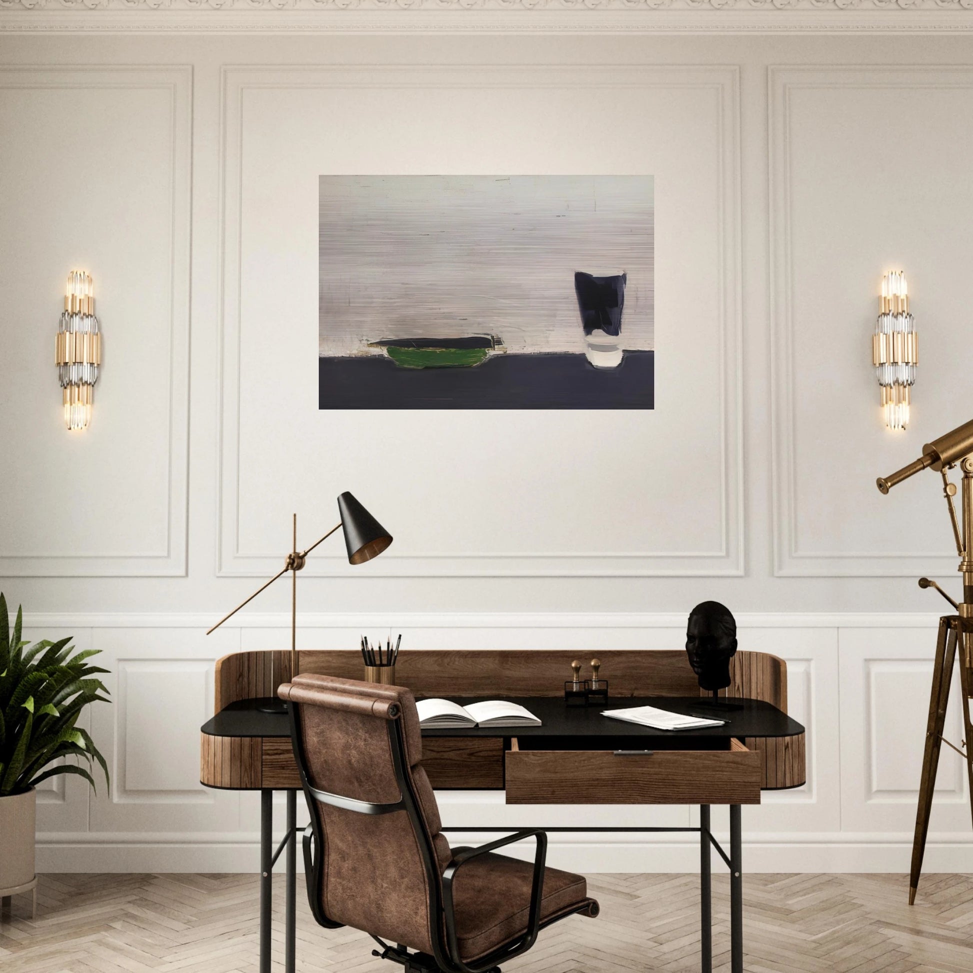 Nature morte au verre - 1954 - Nicolas de Stael Brushed Aluminum Print - 70x100 cm / 28x40 inches | Nicolas de Stael Aluminum Print | Nicolas de Stael Prints