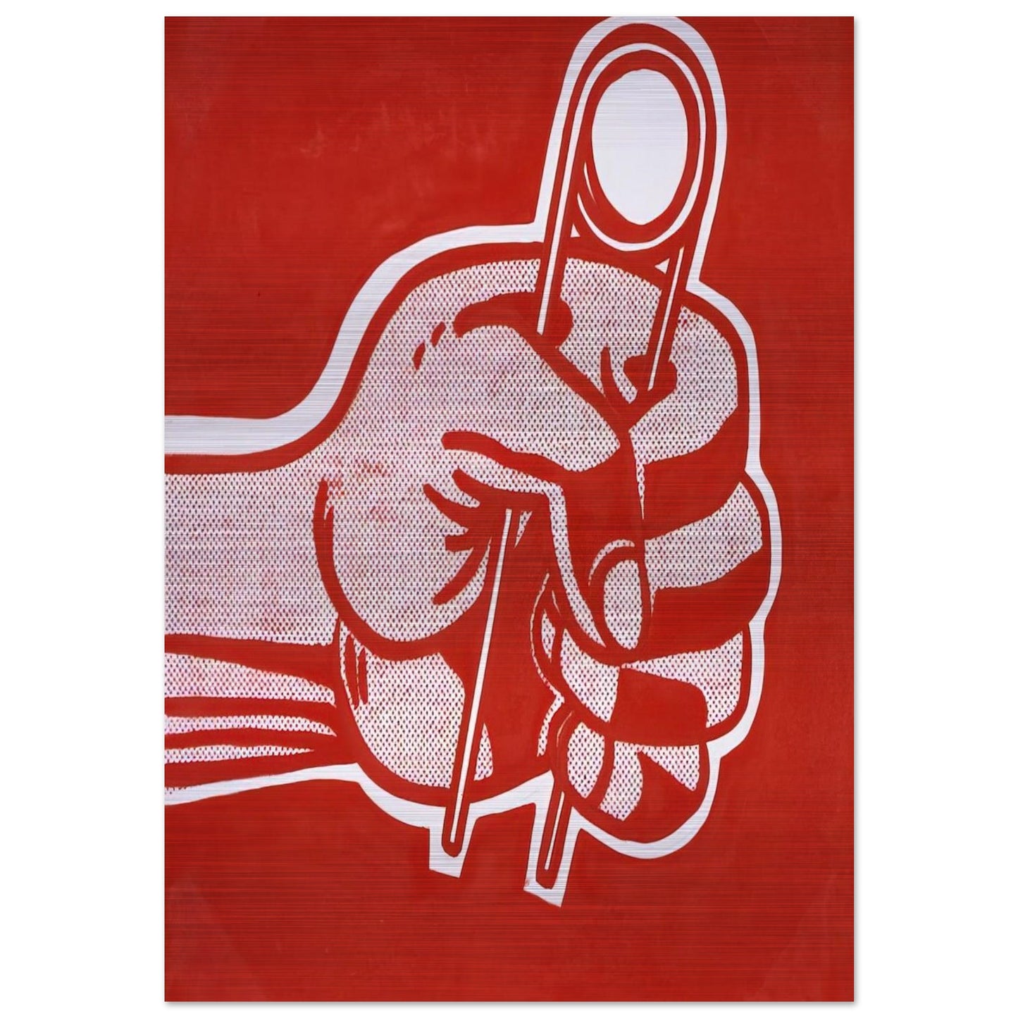 THE GRIP 1962 - Roy Lichtenstein Brushed Aluminum Print - 70x100 cm / 28x40 inches | Roy Lichtenstein Aluminum Print | Roy Lichtenstein Prints