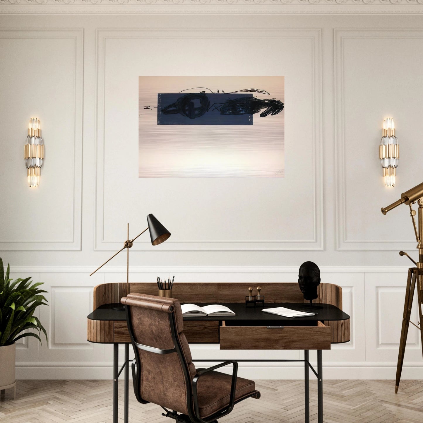 Z 1981 - Antoni Tapies Brushed Aluminum Print - 70x100 cm / 28x40 inches | Antoni Tapies Aluminum Print | Antoni Tapies Prints
